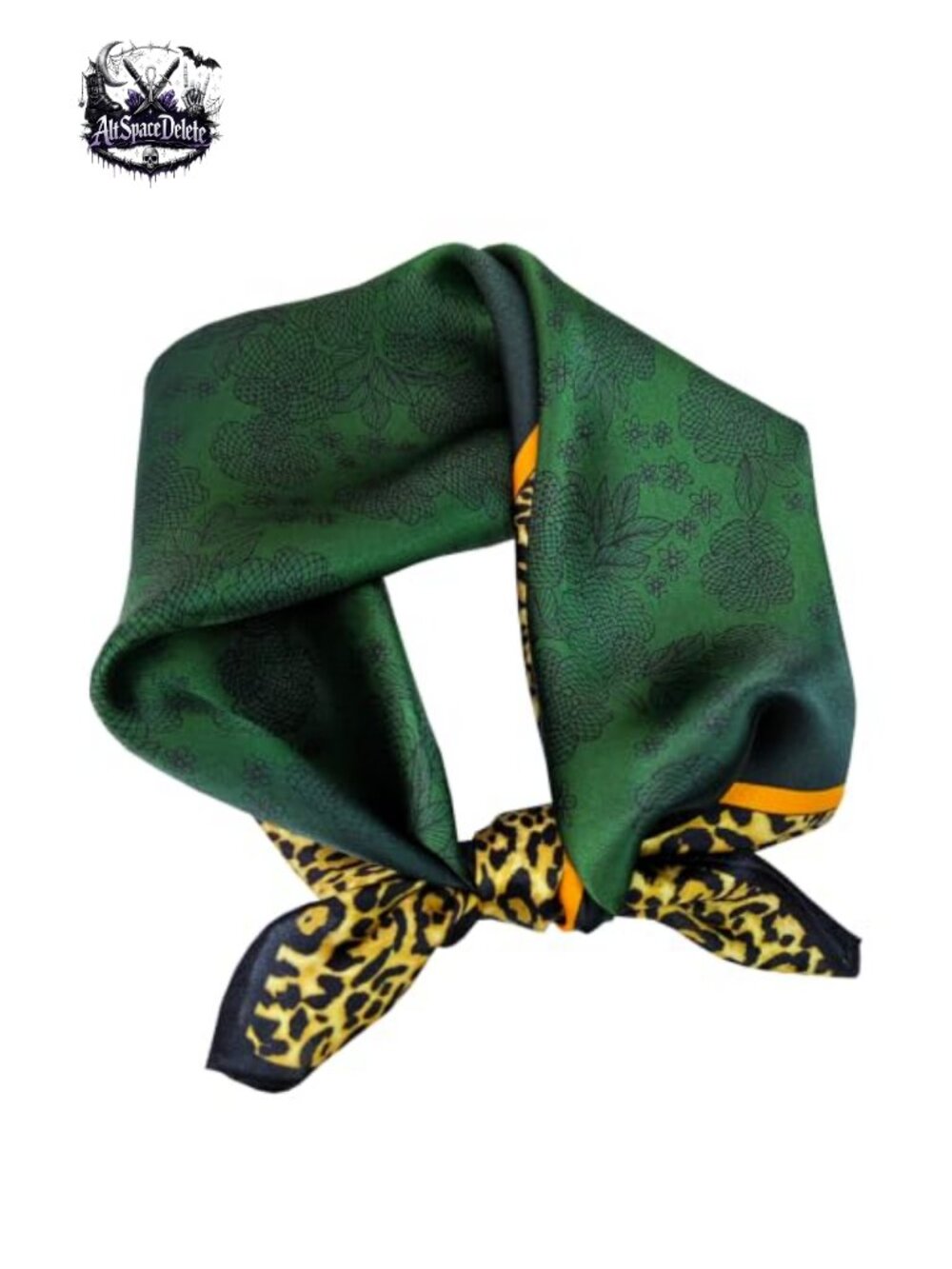 100% Mulberry Silk 21" Floral Square Scarf Bandana Neck Hair Wrap
